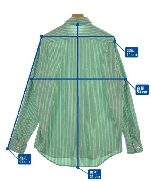 AURALEE（オーラリー）カジュアルシャツ 緑 サイズ:5(L位) メンズ/2200624822011