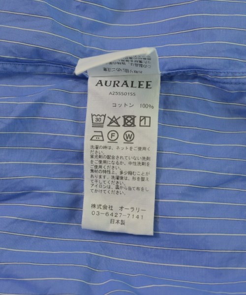 AURALEE（オーラリー）カジュアルシャツ 青 サイズ:5(L位) メンズ/2200624822028