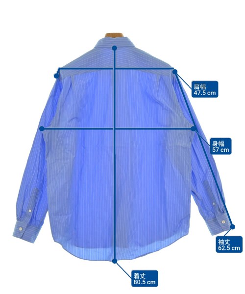 AURALEE（オーラリー）カジュアルシャツ 青 サイズ:5(L位) メンズ/2200624822028