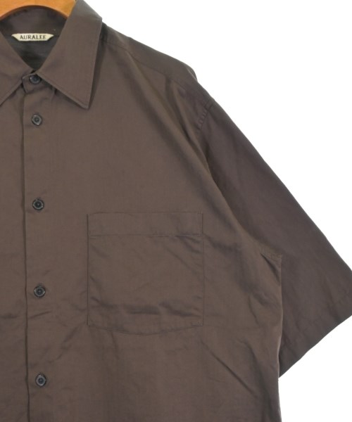 AURALEE（オーラリー）カジュアルシャツ 茶 サイズ:4(M位) メンズ/2200624981015