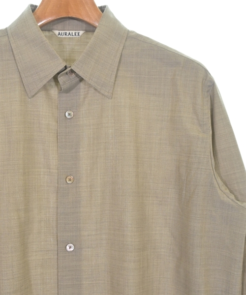 AURALEE（オーラリー）カジュアルシャツ 茶 サイズ:3(S位) メンズ/2200625293025
