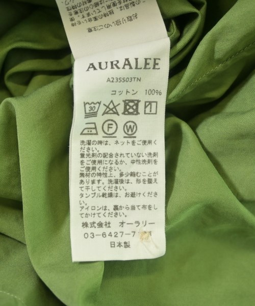 AURALEE（オーラリー）カジュアルシャツ 緑 サイズ:5(L位) メンズ/2200627344039
