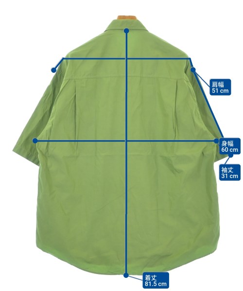 AURALEE（オーラリー）カジュアルシャツ 緑 サイズ:5(L位) メンズ/2200627344039