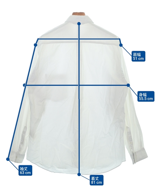 AURALEE（オーラリー）カジュアルシャツ 白 サイズ:5(L位) メンズ/2200619479039