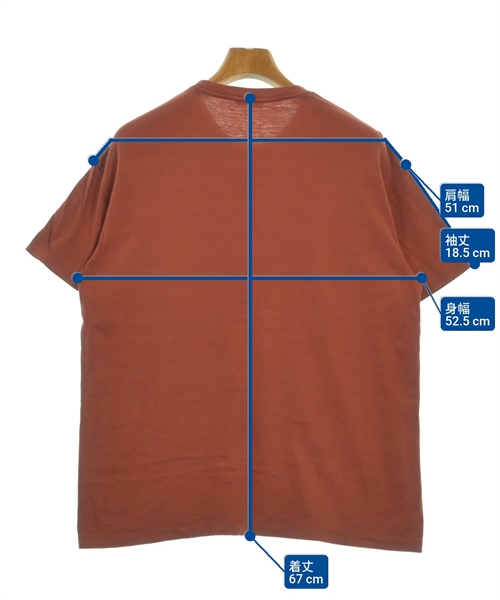 AURALEE（オーラリー）Tシャツ・カットソー オレンジ サイズ:4(M位) メンズ/2200626132033