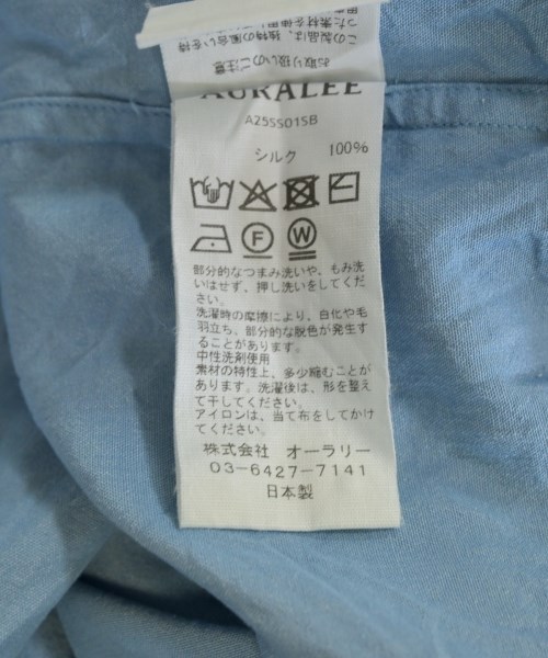 AURALEE（オーラリー）カジュアルシャツ 青 サイズ:3(S位) メンズ/2200628258038