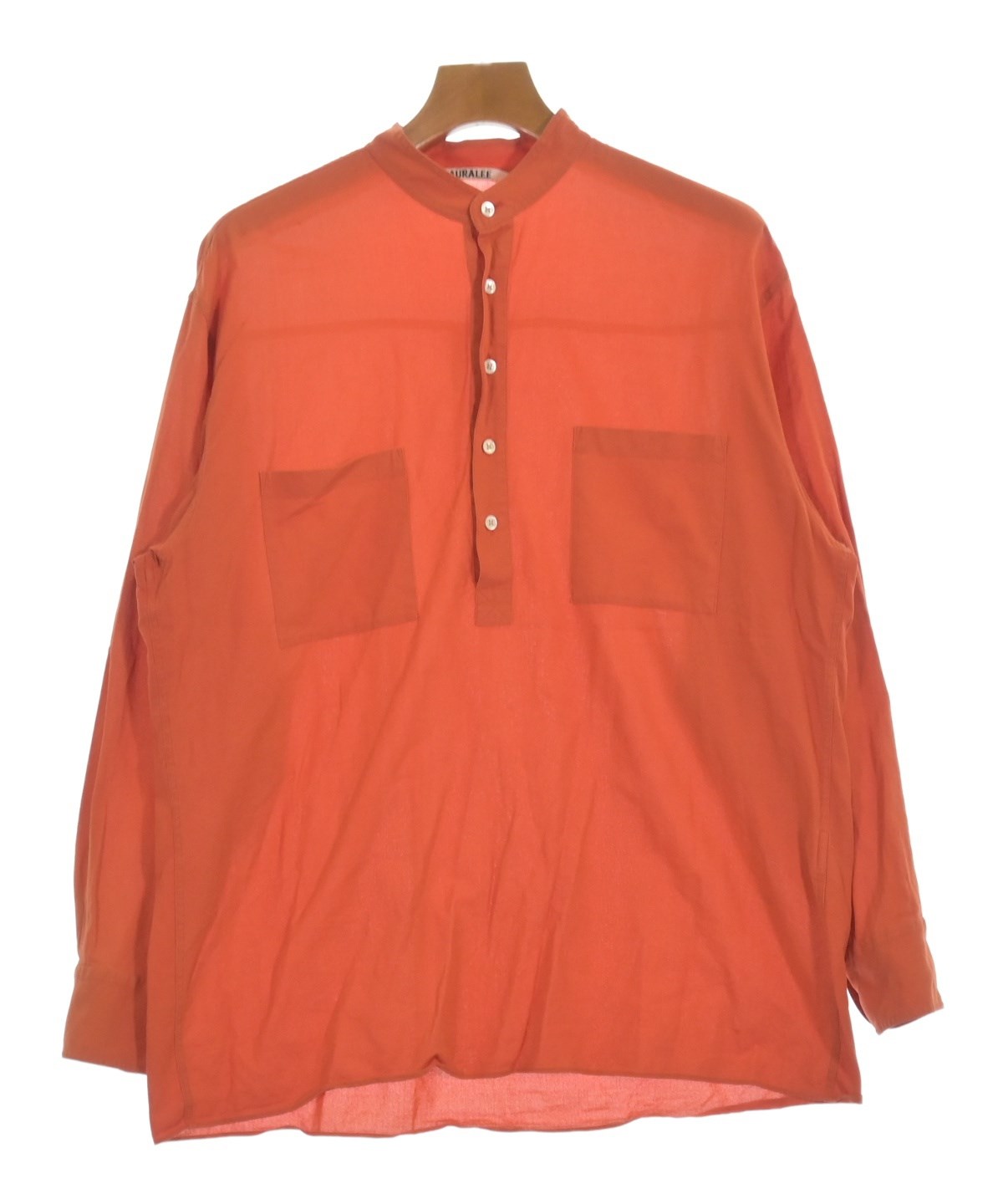 AURALEE 長袖シャツ Lサイズ オレンジ AURALEE 長袖シャツ Lサイズ オレンジ AURALEE 長袖シャツ Lサイズ