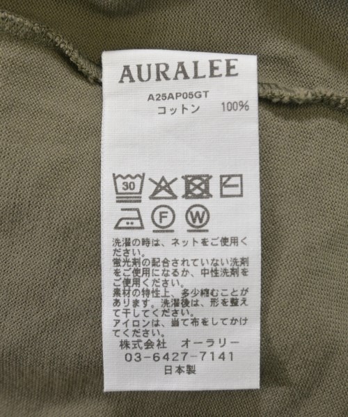AURALEE（オーラリー）Tシャツ・カットソー カーキ サイズ:5(L位) メンズ/2200628264039