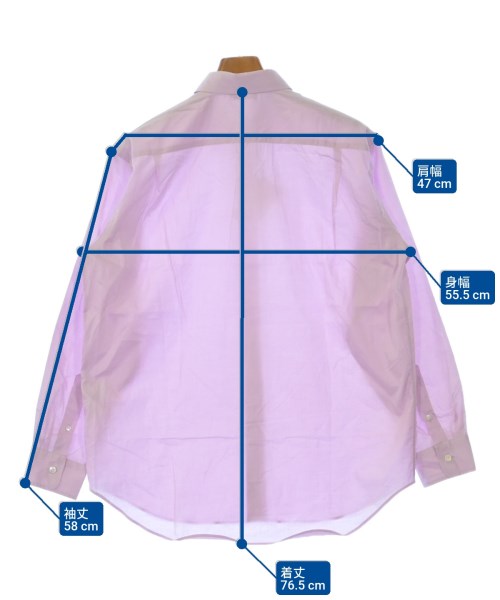 AURALEE（オーラリー）カジュアルシャツ ピンク サイズ:1(S位) メンズ/2200629152076