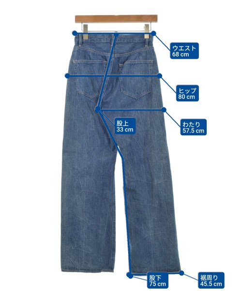 AURALEE（オーラリー）デニムパンツ 青 サイズ:0(S位) メンズ/2200630171028