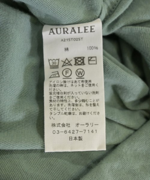 AURALEE（オーラリー）Tシャツ・カットソー 緑 サイズ:5(L位) メンズ/2200630315057