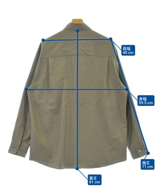 AURALEE（オーラリー）カジュアルシャツ グレー サイズ:5(L位) メンズ/2200630424025