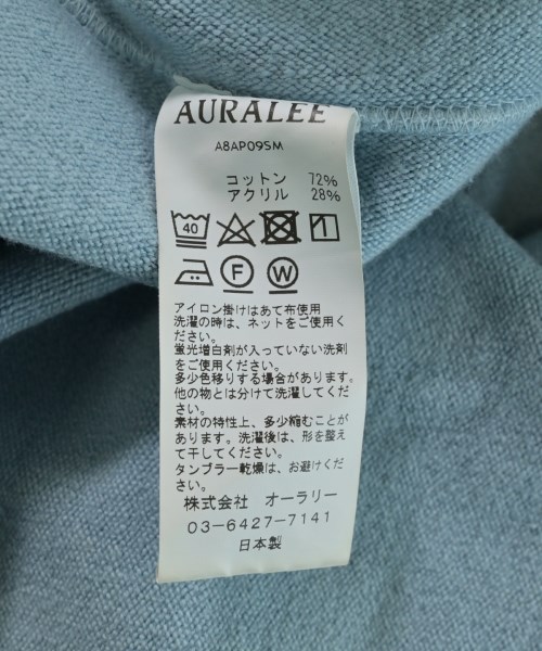 AURALEE（オーラリー）スウェット 青 サイズ:3(S位) メンズ/2200630870020