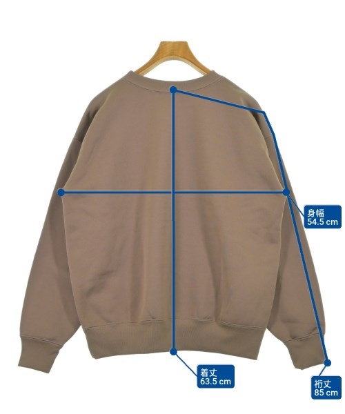 AURALEE（オーラリー）スウェット 茶 サイズ:3(S位) メンズ/2200619117047