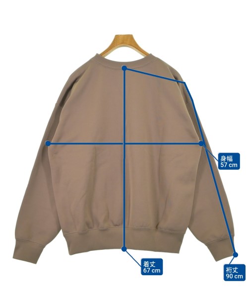 AURALEE（オーラリー）スウェット 茶 サイズ:5(L位) メンズ/2200619117054