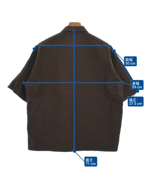 AURALEE（オーラリー）カジュアルシャツ 茶 サイズ:4(M位) メンズ/2200631834052