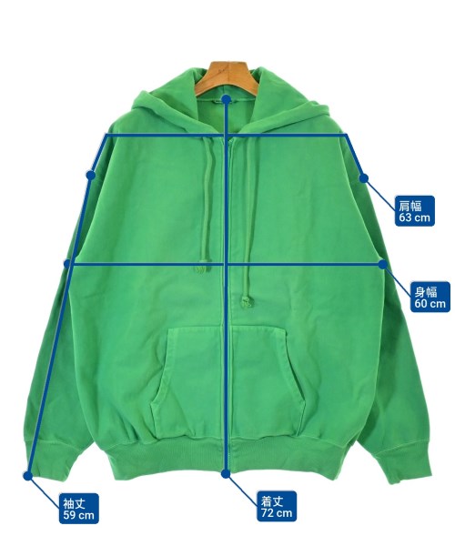 AURALEE（オーラリー）パーカー 緑 サイズ:5(L位) メンズ/2200631949015
