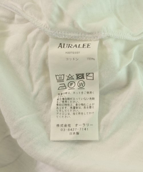 AURALEE（オーラリー）Tシャツ・カットソー 白 サイズ:4(M位) メンズ/2200609028117