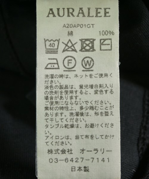 AURALEE（オーラリー）Tシャツ・カットソー 黒 サイズ:5(L位) メンズ/2200618900213