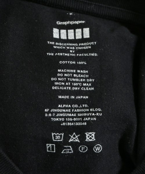 Graphpaper（グラフペーパー）Tシャツ・カットソー 黒 サイズ:F メンズ/2200618900237
