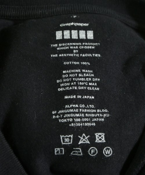 Graphpaper（グラフペーパー）Tシャツ・カットソー 黒 サイズ:F メンズ/2200618900244