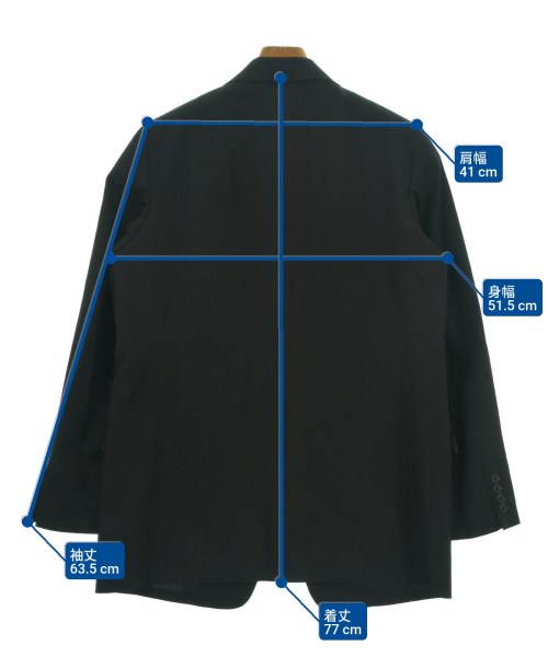 AURALEE（オーラリー）テーラードジャケット 黒 サイズ:3(S位) メンズ/2200622292014