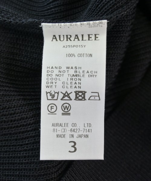 AURALEE（オーラリー）ニット・セーター 黒 サイズ:3(S位) メンズ/2200631762058