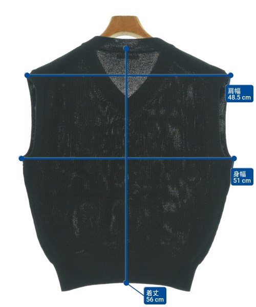 AURALEE（オーラリー）ベスト 黒 サイズ:3(S位) メンズ/2200631762065