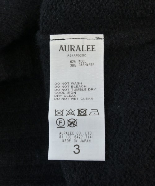AURALEE（オーラリー）ニット・セーター 黒 サイズ:3(S位) メンズ/2200631762089