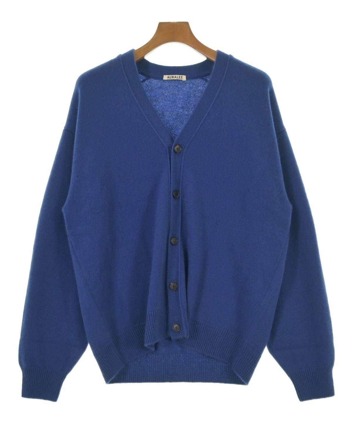 AURALEE（オーラリー）カーディガン 青 サイズ:4(M位) メンズ