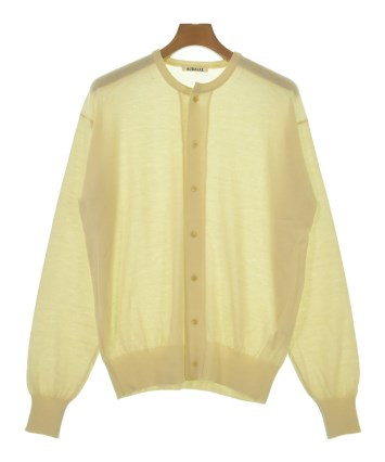 AURALEE（オーラリー）カーディガン 黄 サイズ:3(S位) メンズ