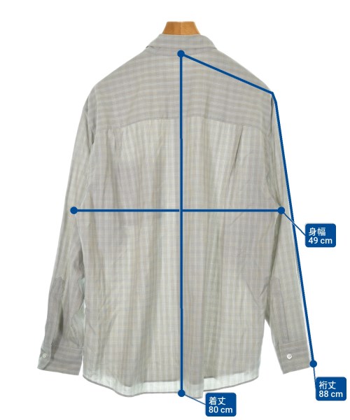 AURALEE（オーラリー）カジュアルシャツ グレー サイズ:4(M位) メンズ/2200633902063