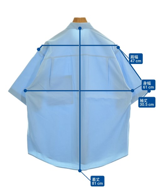 AURALEE（オーラリー）カジュアルシャツ 青 サイズ:4(M位) メンズ/2200634447365