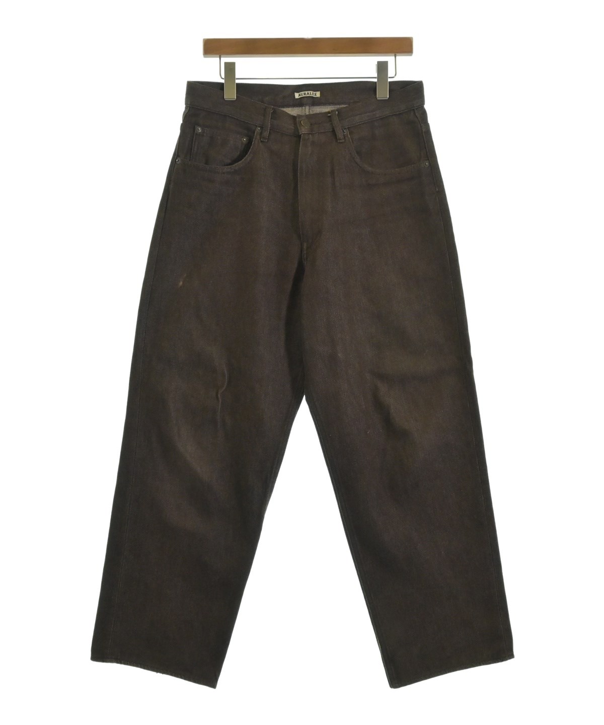 AURALEE（オーラリー）デニムパンツ 茶 サイズ:30(M位) メンズ