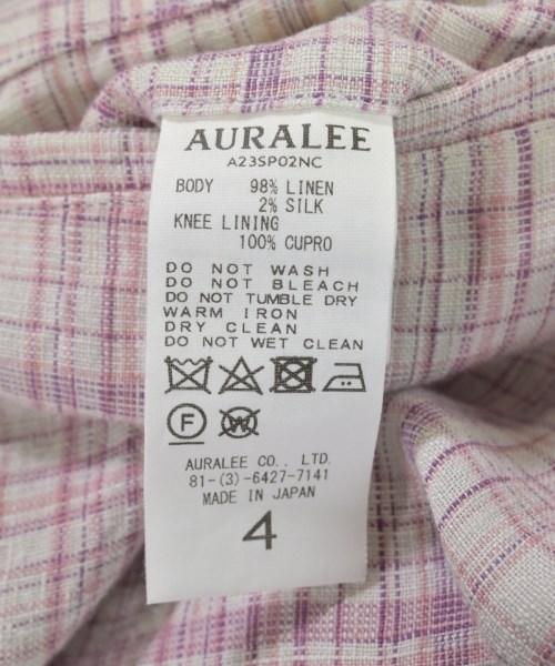 AURALEE（オーラリー）スラックス ピンク サイズ:4(M位) メンズ/2200612746015