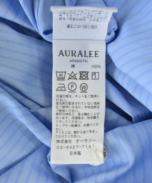 AURALEE（オーラリー）カジュアルシャツ 青 サイズ:5(L位) メンズ/2200611942500