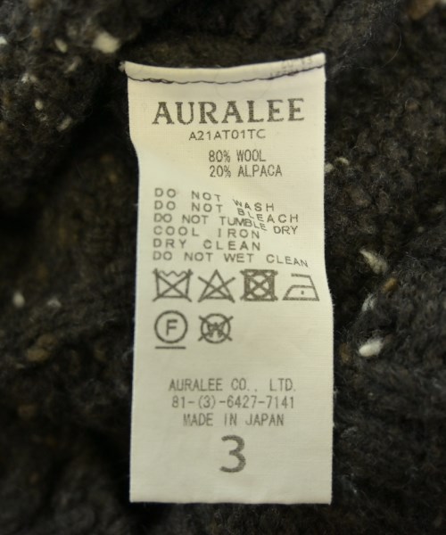 AURALEE（オーラリー）ニット・セーター 茶 サイズ:3(S位) メンズ/2200613611053