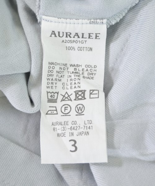 AURALEE（オーラリー）Tシャツ・カットソー 青 サイズ:3(S位) メンズ/2200615445045