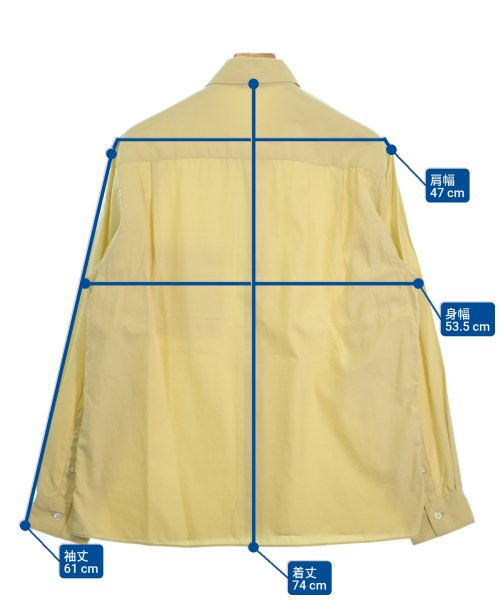 AURALEE（オーラリー）カジュアルシャツ 黄 サイズ:3(S位) メンズ/2200617396055