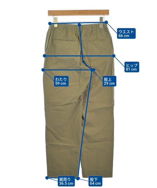 AURALEE（オーラリー）クロップドパンツ カーキ サイズ:3(S位) メンズ/2200618992027