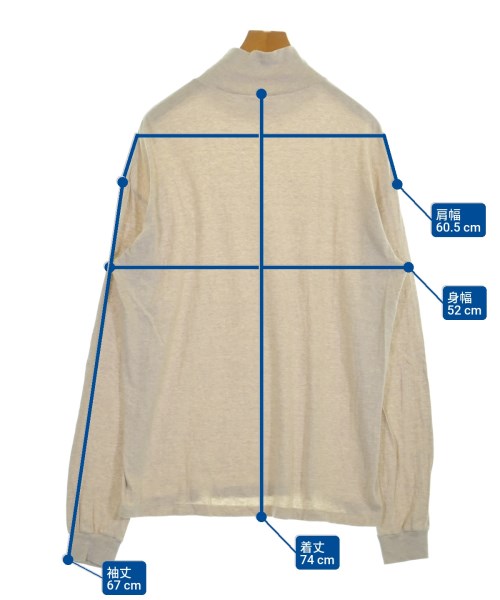 AURALEE（オーラリー）Tシャツ・カットソー ベージュ サイズ:5(L位) メンズ/2200619213121