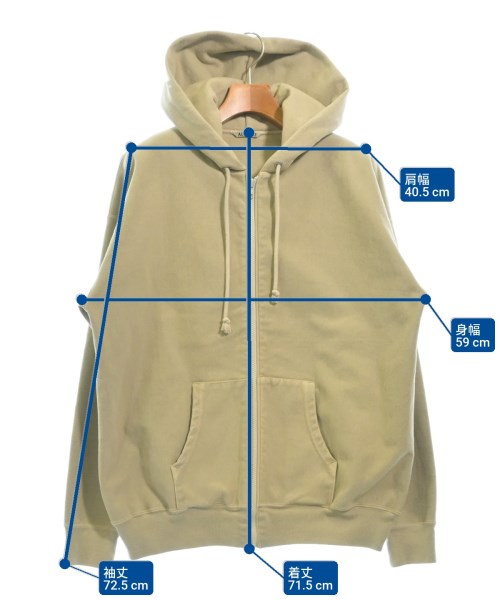 AURALEE（オーラリー）パーカー カーキ サイズ:4(M位) メンズ/2200619763015