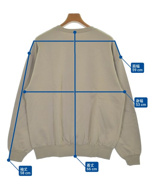 AURALEE（オーラリー）スウェット ベージュ サイズ:3(S位) メンズ/2200620348065