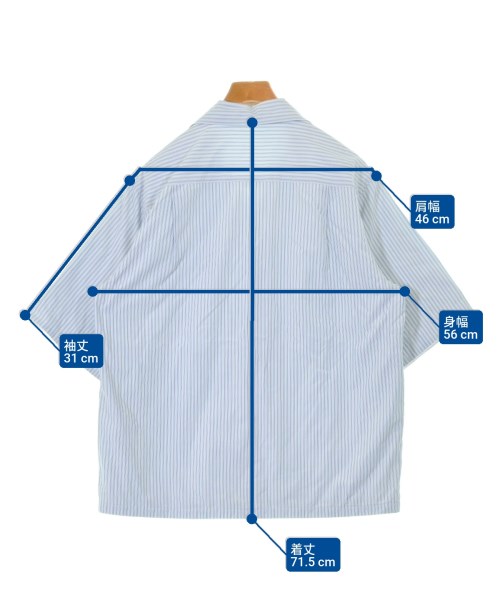 AURALEE（オーラリー）カジュアルシャツ 青 サイズ:4(M位) メンズ/2200621253016