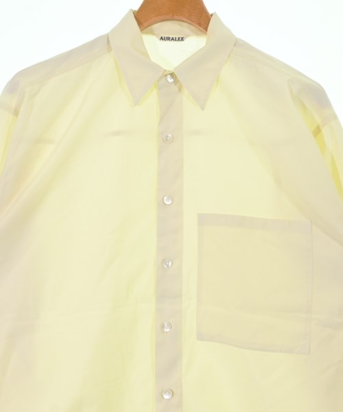 AURALEE（オーラリー）カジュアルシャツ 黄 サイズ:4(M位) メンズ/2200621253023