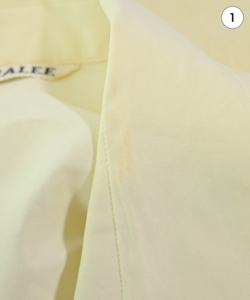 AURALEE（オーラリー）カジュアルシャツ 黄 サイズ:4(M位) メンズ/2200621253023