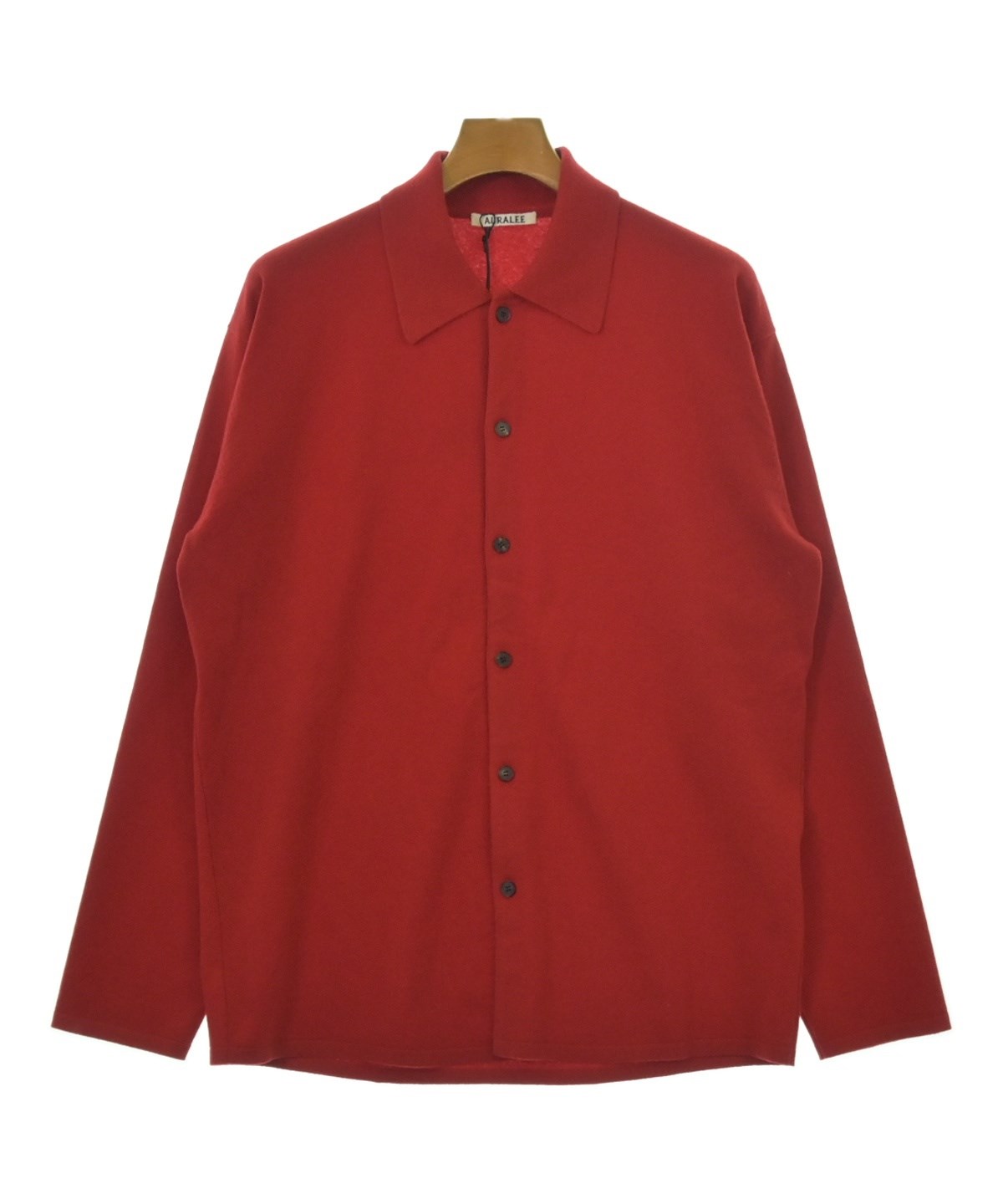 お値下げ❣️AURALEE 透け感のあるピンクカーディガン　１ AURALEE】 シアーニットシャツカーディガン - メルカリ