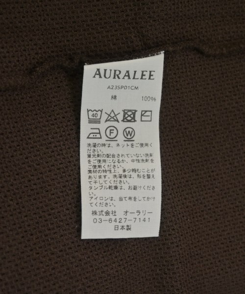 AURALEE（オーラリー）Tシャツ・カットソー 茶 サイズ:3(S位) メンズ/2200605926967