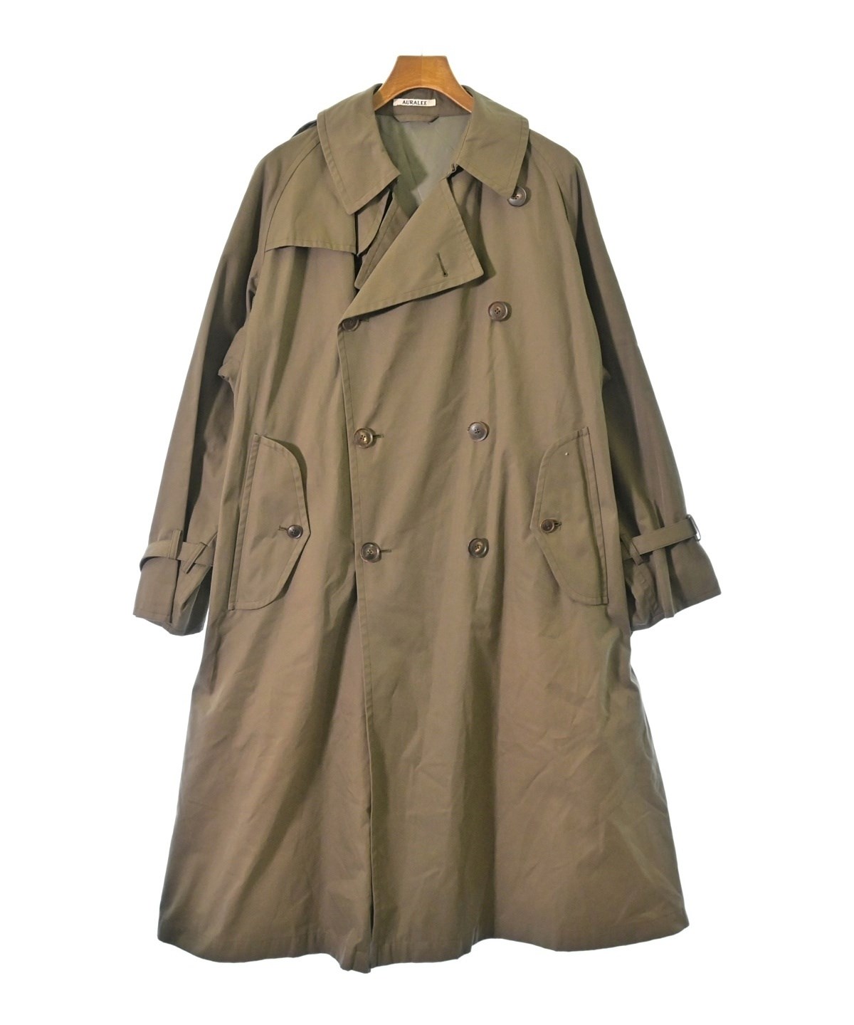 AURALEE（オーラリー）トレンチコート カーキ サイズ:4(M位) メンズ