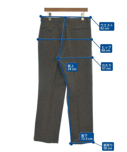 AURALEE（オーラリー）スラックス 茶 サイズ:4(M位) メンズ/2200667648111